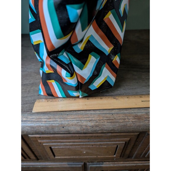 Karl Lagerfeld Paris Geometric Multicolor Tote Bag Purse Excellent Condition - Picture 14 of 15